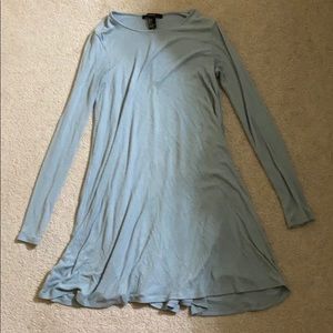 Light blue ribbed loose dress